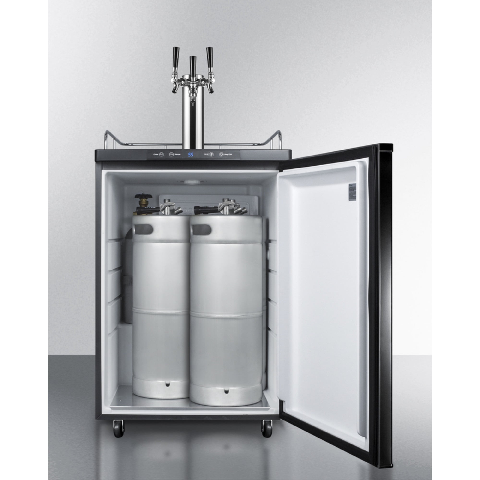 Summit 24" Wide Kegerator With Triple Tap System - Black