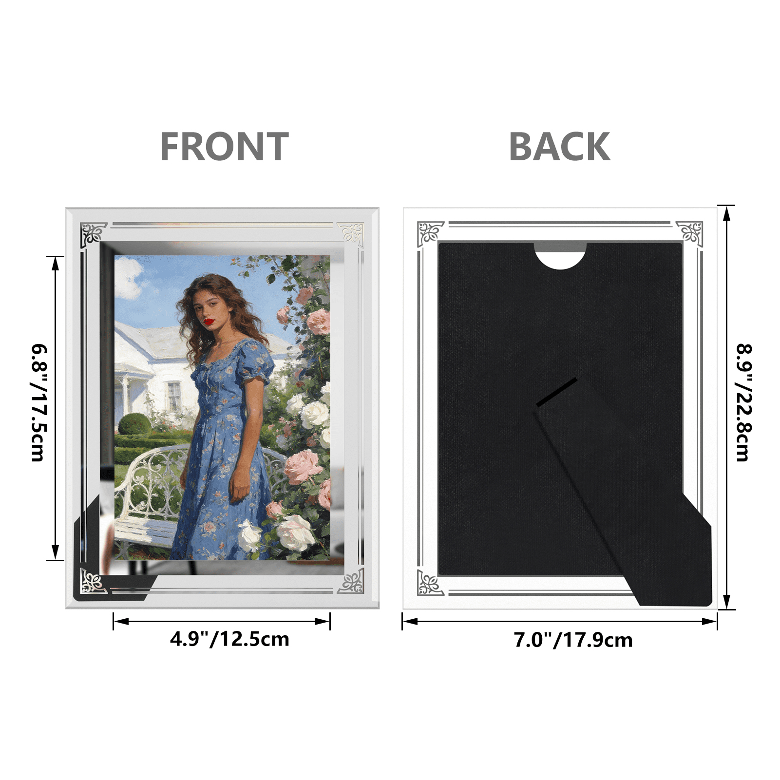 5x7 Picture Frame Set of 6, Silver