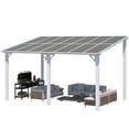 thumbnail image 3 of AECOJOY 8' x 14' Hardtop Gazebo Outdoor Aluminum Pergola ​For Garden, Patio, Backyard-​White, 3 of 10