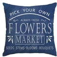 thumbnail image 2 of Yoyauz 18'' x 18'' Spring Floral Throw Pillow Cover - 'Hello Spring' Rustic Botanical Floral Pillowcase, Farmhouse Country Summer Decorative Cushion Case for Couch, Sofa, Home, Outdoor, 2 of 5