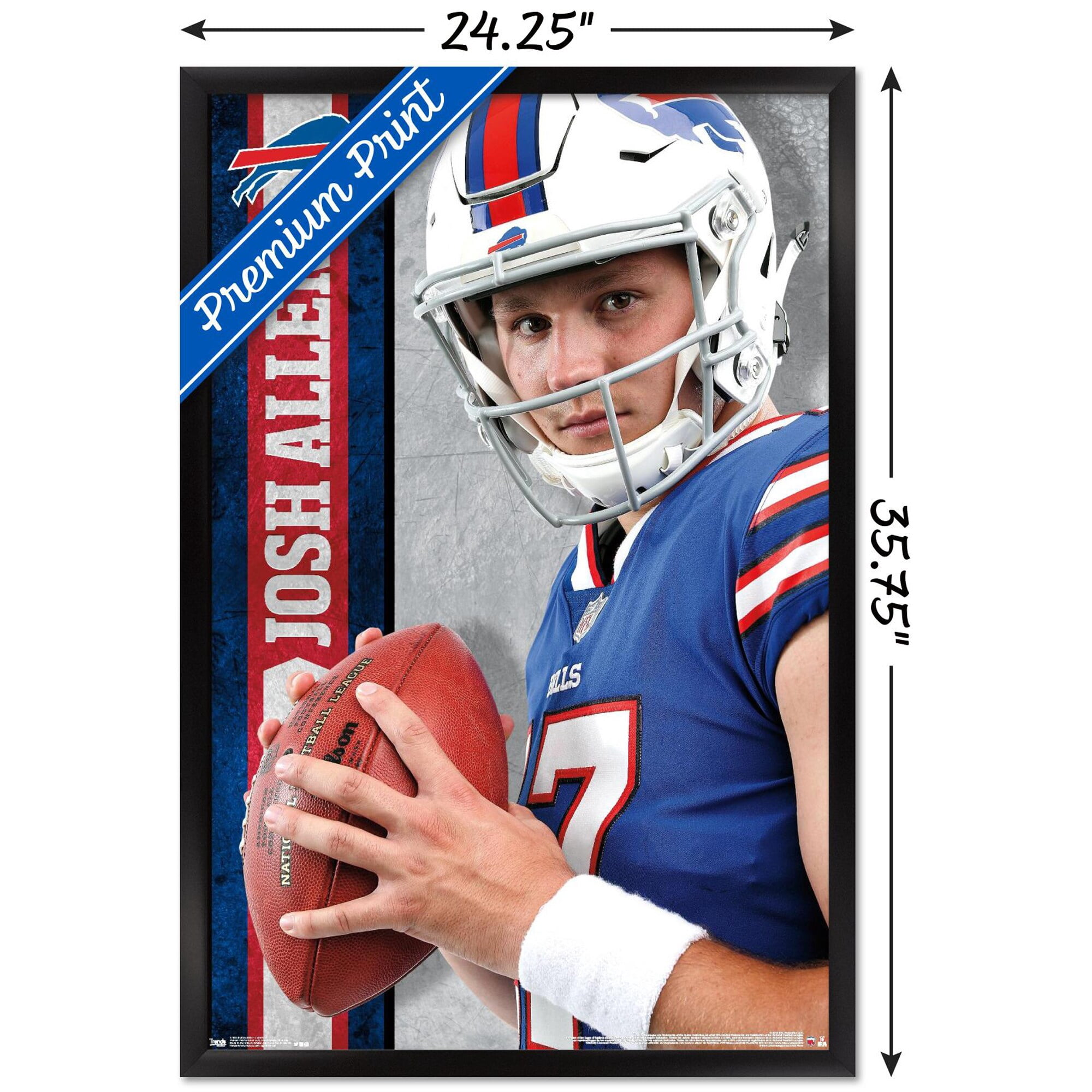 NFL Buffalo Bills - Josh Allen 18 Wall Poster, 22.375" x 34", Framed
