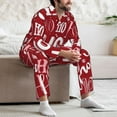 thumbnail image 7 of Lsque Ho Pattern Funny Christmas Pattern Long Sleeve Pajama Set for Men - Soft 2-Piece Sleepwear and Loungewear Set with Pockets, Comfy Nightwear-Small, 7 of 7
