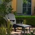 thumbnail image 3 of PAOLFOX Folding and Adjustable Backrest Adirondack Chair with Ottoman,Black, 3 of 7