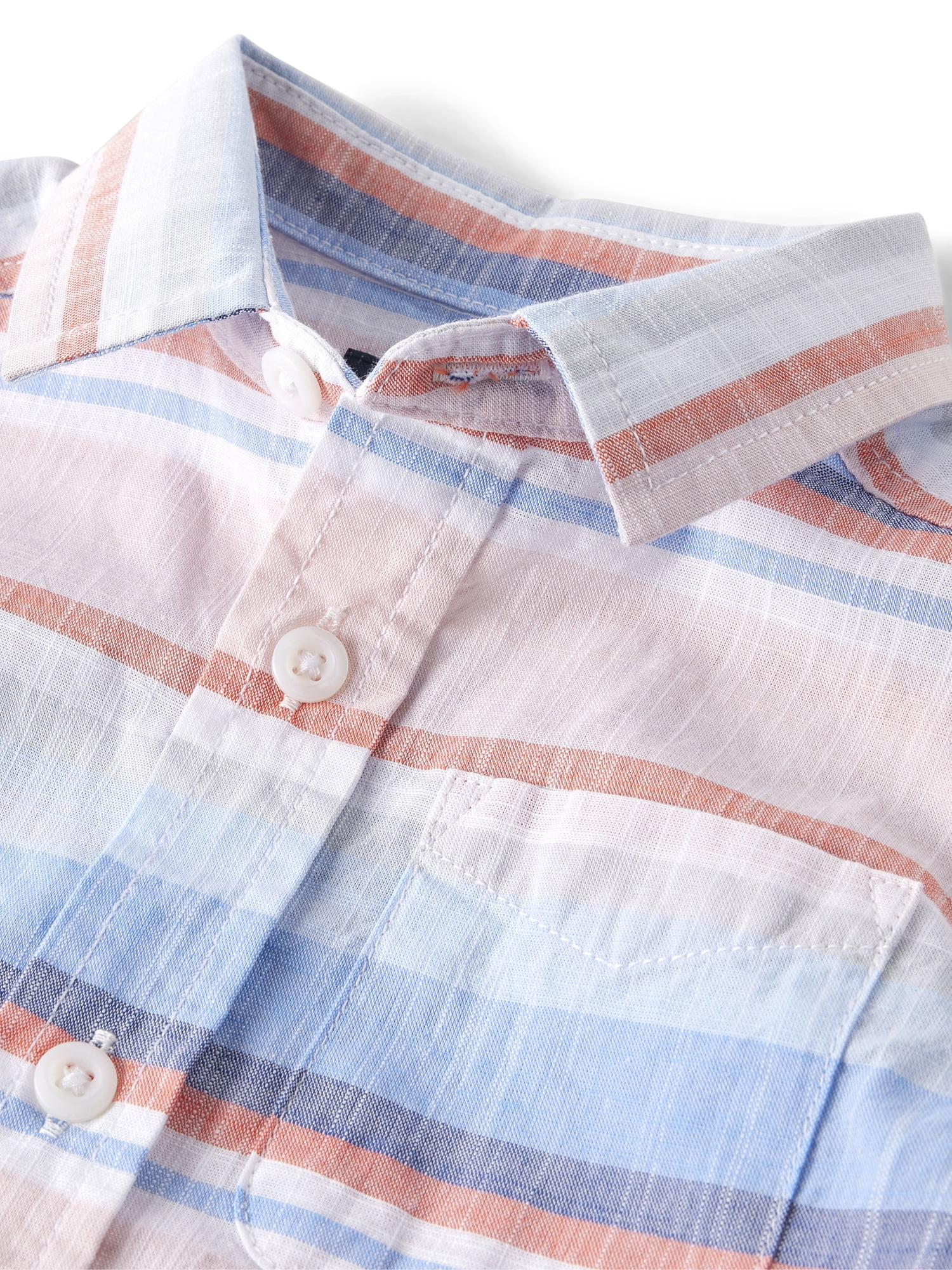 The Children's Place Baby Toddler Boys Short Sleeve Button Up Shirt, Sizes 6M-5T