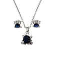 thumbnail image 1 of ARETES Y COLLAR DE RANA AZUL DE PLATA, 1 of 4
