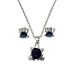 thumbnail image 1 of ARETES Y COLLAR DE RANA AZUL DE PLATA, 1 of 4