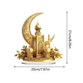 thumbnail image 2 of Junepar Festival Desktop Ornament Eid Al Fitr Ramadan Decor 2D Moon Acrylic Table Ornament for Home Kitchen, 2 of 6