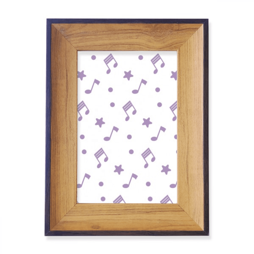 Purple Big Stars Music Notes Photo Frame Exhibition Display Art Desktop Painting