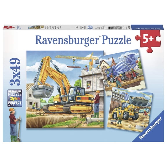 Construction Vehicle Jigsaw Puzzle, 3x49 piece
