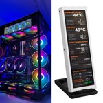 PC Temperature Display Screen, 7.9in Large Screen Multifunction PC Temp Monitor For Office