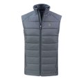 thumbnail image 2 of Men's Cutter & Buck Gray Seattle Mariners Evoke Hybrid Eco Softshell Recycled Full-Zip Vest, 2 of 3