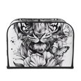 thumbnail image 2 of Honeii Tiger Butterfly Floral Art Print 4 slice Toaster Cover, Two Slice Toaster Dust-proof Cover For Kitchen Small Appliance and Fingerprint Protection, 2 of 7