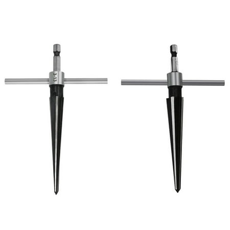 

Goodhd 2Pcs Hand Held Tapered Reamer T Handle Beveling Cutting Drill Tool 5-16mm 3-13mm