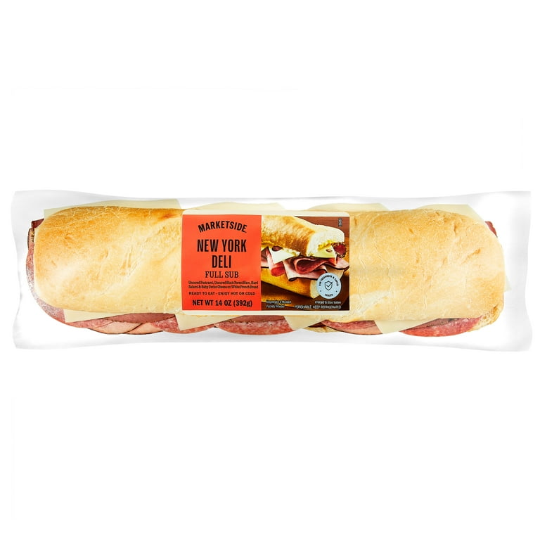 【 sandwich 】 Marketside New York Deli Sub Sandwich, 14 oz, 1 Count (Fresh