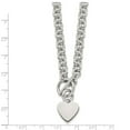 thumbnail image 3 of Chisel Stainless Steel Polished Heart Toggle Necklace, 3 of 3