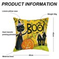 thumbnail image 2 of Juego de 4 fundas de almohada de lino de 18.0 x 18.0 in, diseño vintage de calabazas de Halloween, decoración del hogar, fundas de cojín cuadradas para sofá cama, 2 of 5