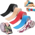 thumbnail image 1 of 6 Packs de Cinta de Kinesiología Impermeable, Cinta Atlética sin Látex para Alivio Del Dolor Muscular y Soporte de las Articulaciones, y Recuperación de Lesiones, Cinta Atlética Elástica Original Pre, 1 of 8