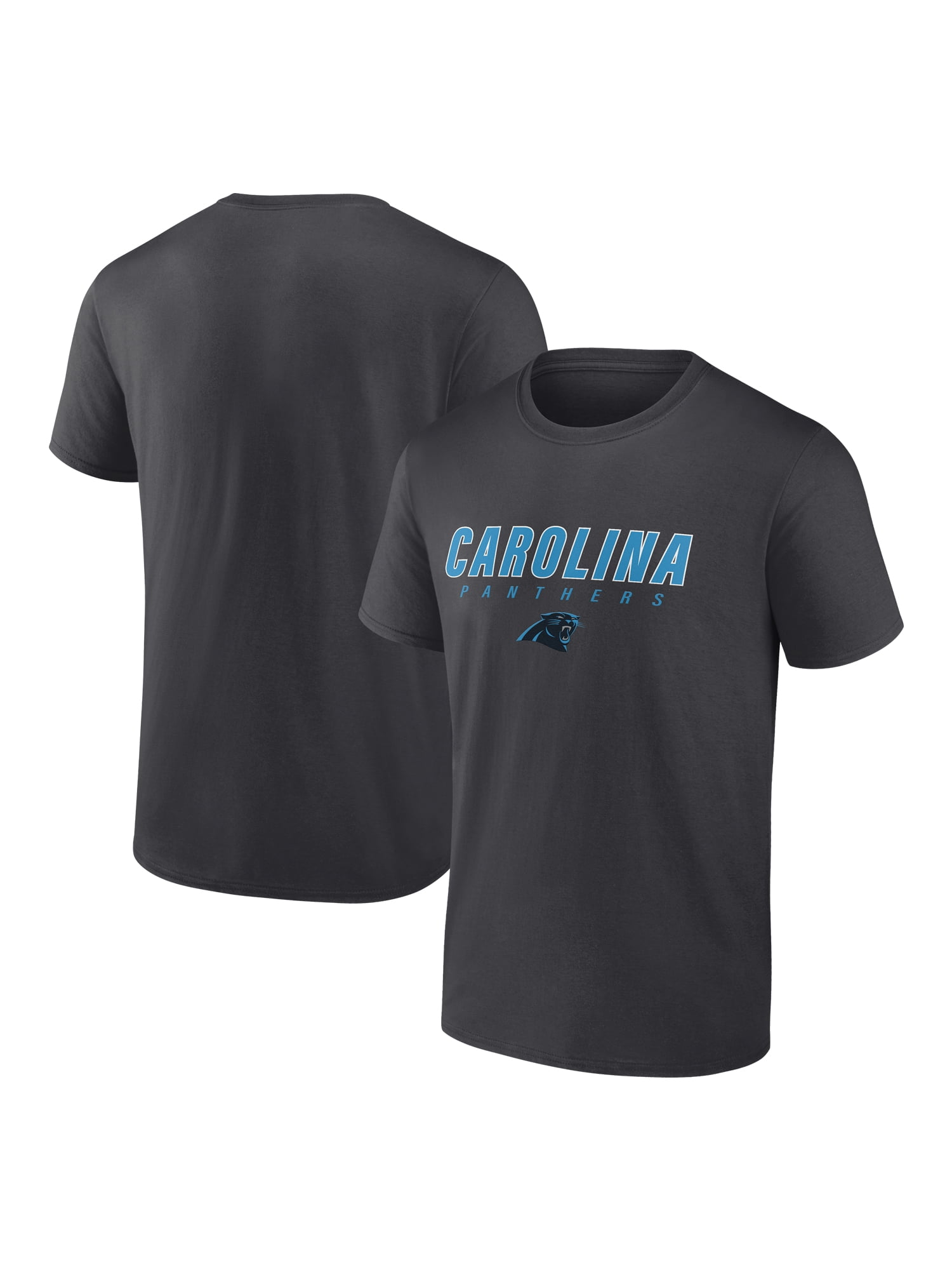 NFL Carolina Panthers Men's Cotton Charcoal Heather Short Sleeve T-Shirt