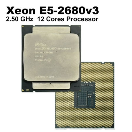 Pre-Owned Intel Xeon E5-2680 v3 12-Core 2.50GHz 30MB LGA2011-3 CPU Processor 120w