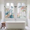 thumbnail image 4 of Beach Coastal Kitchen Curtains 54 Inch Length, Summer Nautical Coral Shell Botanical Tiers Curtains for Bathroom Bedroom Cafe, Light Filtering Small Window Treatment Short Drapes 2 Panels 42"Wx54"L, 4 of 8