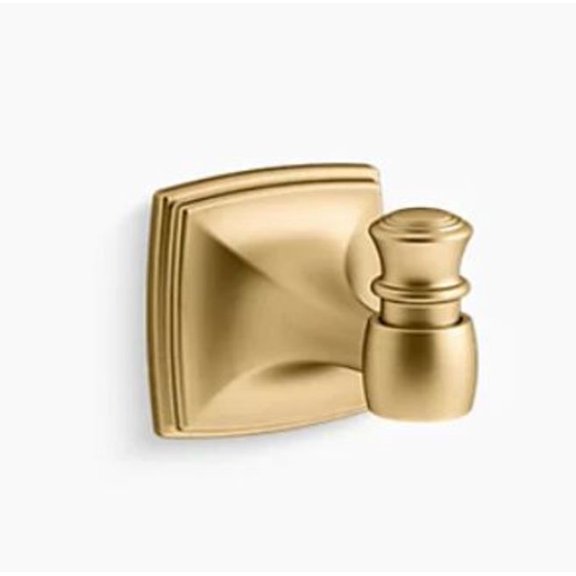 Kohler K-26540 Grand Single Robe Hook - Vibrant Brushed Moderne Brass