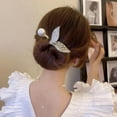 thumbnail image 6 of Rhinestone flower hair clip, lazy hair curler deft bun maker, INS style elegant lazy hair curler, hair clips with rhinestones, flower hair bun maker deft bun for hair twister, 6 of 6