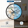 thumbnail image 5 of Voice Activated Clock with Glow Light 12 Inch Large Silent Wall Clock Battery Operated for Home Decor Moose and Deer, 5 of 8