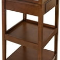 thumbnail image 5 of eHemco 8-Hook 70.2" H Wooden Coat Rack Stand, 3 Storage Shelves and Drawer, Heavy Duty Hall Tree, Coffee, 5 of 7