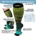 thumbnail image 3 of Plus Size Compression Socks for Women & Men, 20-30 mmhg Wide Calf Knee High Stockings for Circulation Support Recovery, 3 of 6