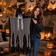 thumbnail image 6 of 1 Pcs Hanging Halloween Skeleton Ghosts Outdoor Decoration, Grim Reapers for Best Halloween Outdoor Decorations, Haunteds House Prop, Party Supplies (White), 6 of 7