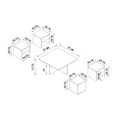 thumbnail image 3 of Ensemble Haley de Table Basse Emboîtée et Pouf de Style Mi-Siècle Moderne en Naturel et Beige, 3 of 7