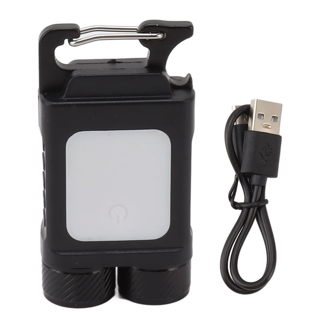 Linterna LED llavero 800LM recargable por USB, portátil, mini llavero de trabajo, linterna de bolsillo para acampar, senderismo, pesca