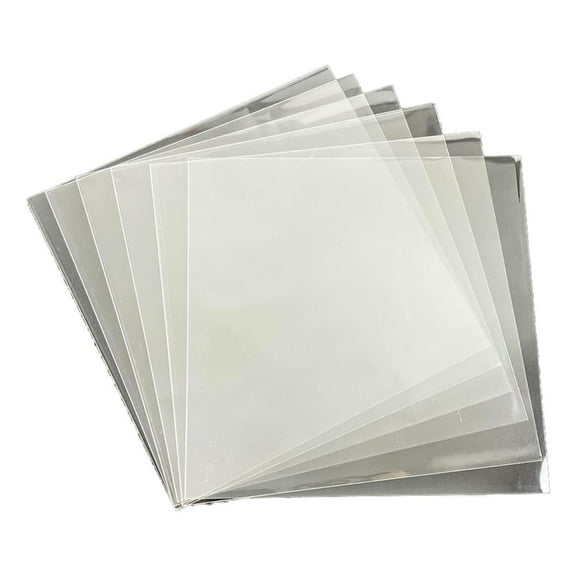 50 Clear Vinyl Record Sleeves for 10" Vinyl, 10.55x10.7" Record Protectors - Anti-Static, Acid-Free LP Outer Sleeves for Storage & Display - Archival Quality Record Cover Protection