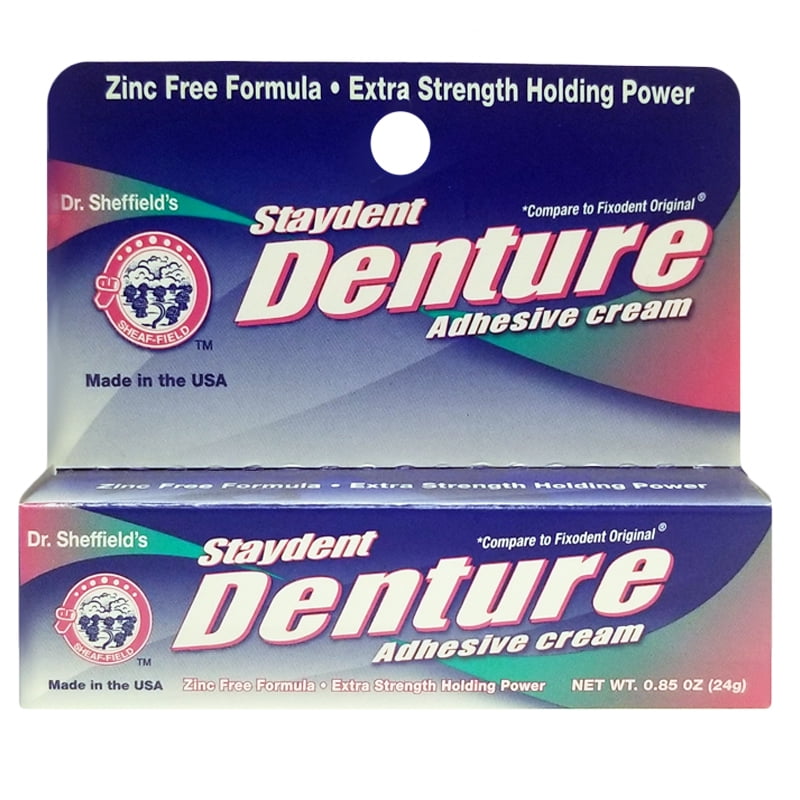 Dr.Sheffield's Staydent Denture Adhesive Cream Zinc Free Extra