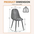 thumbnail image 6 of Homy Casa Reception Chair Set of 4 , Modern Seating for Office, Conference Rooms,Dining Room, Grey, 6 of 7