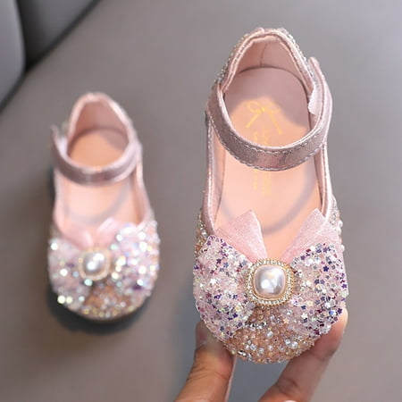 

Dyfzdhu Children Shoes Fashion Flat Bottom Princess Shoes With Diamond Single Shoe Performance Shoes
