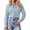 LightBlue, variant on Sundazz Women's Long Sleeve Blouses Lace Floral Crochet Button Down Shirts Dressy Casual Eyelet Tops