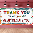 thumbnail image 6 of Colorful Design Thank You Banner Decorative Pattern Appreciation Sign for Office Event Employee Recognition Party Decoration, 6 of 7