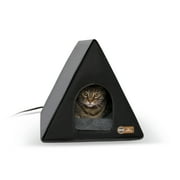 K&H Pet Products Heated A-Frame Indoor/Outdoor Shelter Gray/Black 18 X 14 Inches 20 Watts