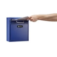 thumbnail image 3 of AdirOffice Steel Wall Mountable Large Mail/File Box w/Key & Combination Lock, Blue, 3 of 3