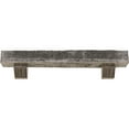 thumbnail image 2 of Ekena Millwork 8"H x 8"D x 60"W Rough Sawn Faux Wood Fireplace Mantel Kit with Ashford Corbels, Burnished Pine, 2 of 10