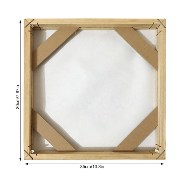Painted Inner Wooden Frame 3D DIY Wall Hanging Decoration Wooden Stretcher Art Stretcher Bars for Oil Painting, 20x35cm