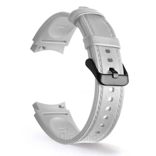 Correa de reloj de 20 mm para Samsung Watch 4 5 40 mm 44 mm Pulsera para Samsung Galaxy Watch 5 Pro Classic 42 mm 46 Silicona + bandas de cuero Tan Jianjun unisex