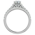 thumbnail image 4 of Wedding Ring Set for Women 5.60 MM Round Cut Solitaire 1.40 CTW 14K White Gold, 4 of 6