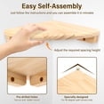 thumbnail image 4 of FUYGRCJ 4 Tier Corner Wall Shelves, 7 inch Rustic Wood Corner Floating Shelves, Wall Mounted Display Storage Rack with Cord Hole for Bedroom and Living Room, 4 of 10
