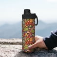 thumbnail image 7 of Yiaed Hippie Peace Love Print Sports Insulated Kettle Bottle Reusable Stainless Steel Insulated Cup, Outdoor Portable Casual Stainless Steel Insulation Cup, 7 of 7