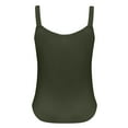 thumbnail image 5 of Shirts for Women Sleeveless V-neck Solid Color Button Up Camisole Trendy Summer Shirts Spring Clothes 2025 Army Green L, 5 of 6