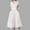 White, variant on Nye Dresses for Women Summer Fashion Solid Color Button Tie Fold Pocket Long Sleeve Turndown Collar Dress Blue S