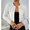 thumbnail image 2 of Women’s Elegant Open Front Long Sleeve Bolero Shrug Jacket – Lightweight Jacket for Dressy and Casual Outfits, 2 of 5