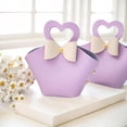 thumbnail image 3 of qczoyp 10 Pack Mini PU Leather Bowknot Gift Bags: Reusable Mini Handbag Gift Boxes with Heart-shape Handle, Party Favor Bags for Weddings, Baby Showers, Christmas, Halloween Party Decor (Purple), 3 of 9